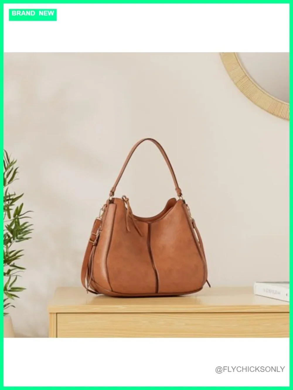 Faux Leather Hobo Crossbody Bag for Women, Large Designer Shoulder Purse